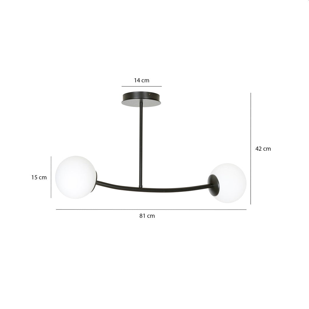 Lustra HALLDOR 2 neagra