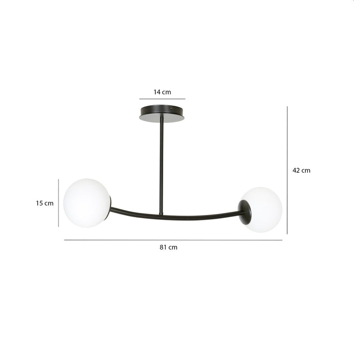 Lustra HALLDOR 2 neagra
