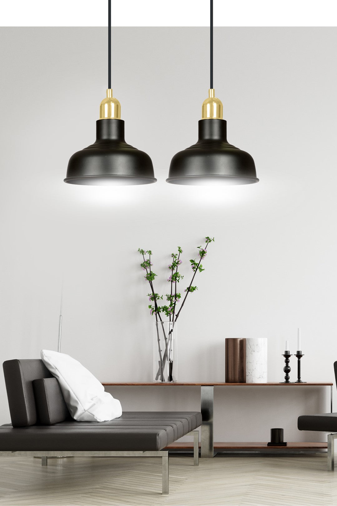 Lustra suspendata IBOR 2 neagra