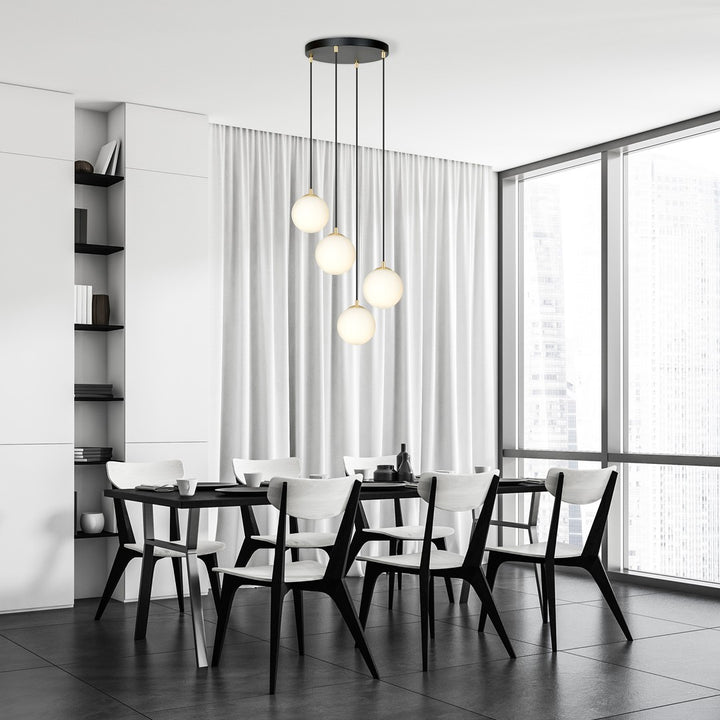 Lustra suspendata ROYAL 4 neagra