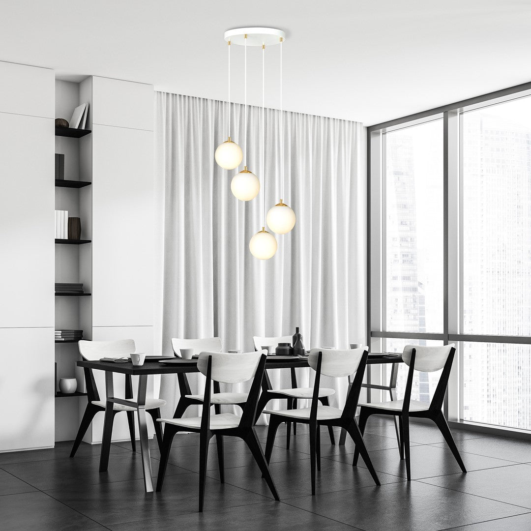 Lustra suspendata ROYAL 4 alba