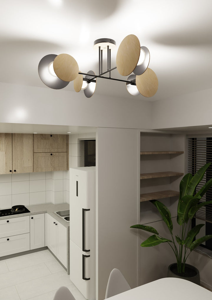 Plafoniera neagra ZITA 4 BLACK