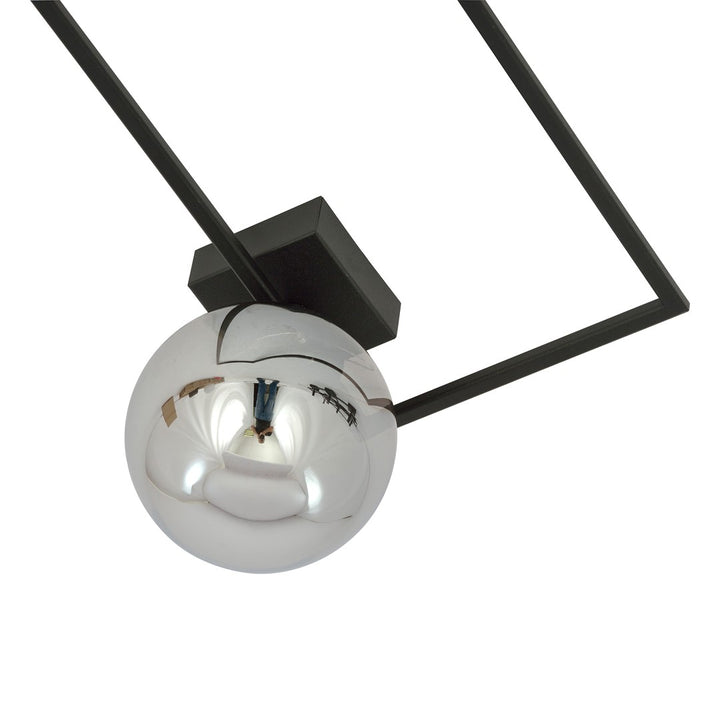 Plafoniera IMAGO 1A neagra cu abajur grafit