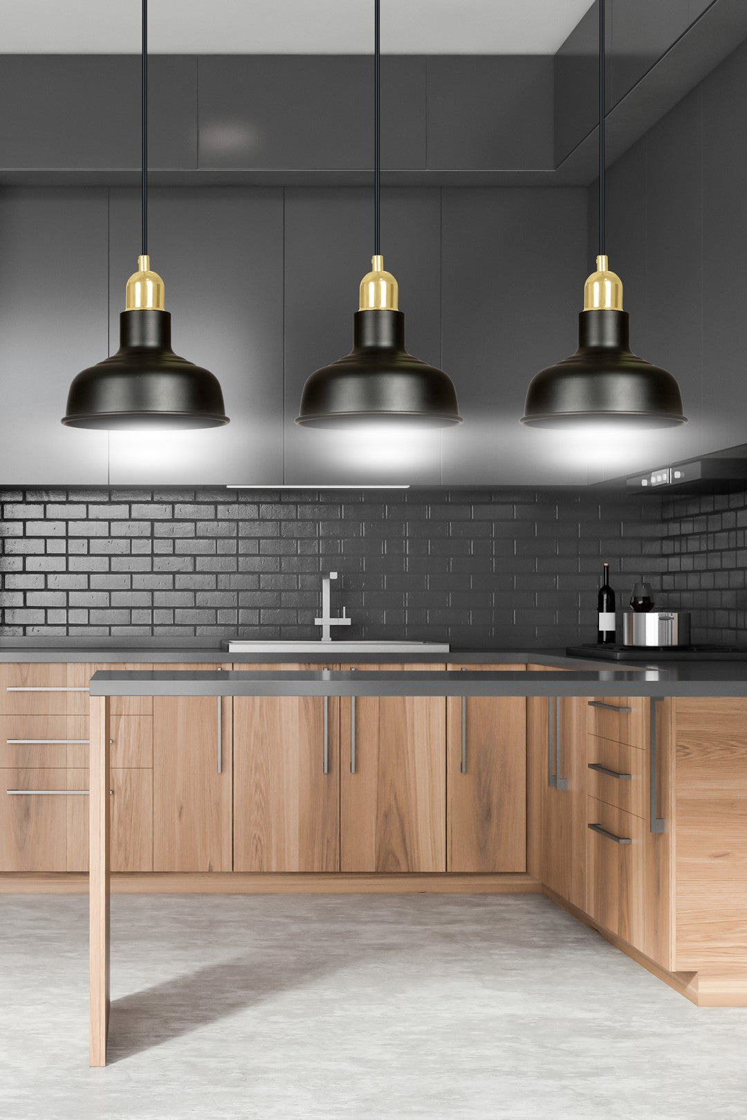 Lustra suspendata IBOR 3 neagra