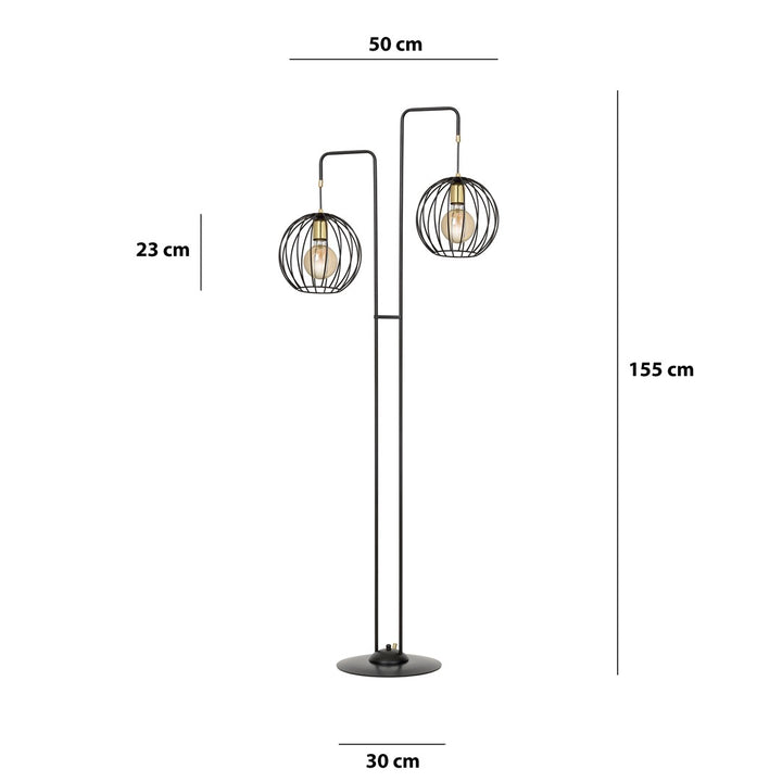 Lampa de podea ALBIO LP2 neagra