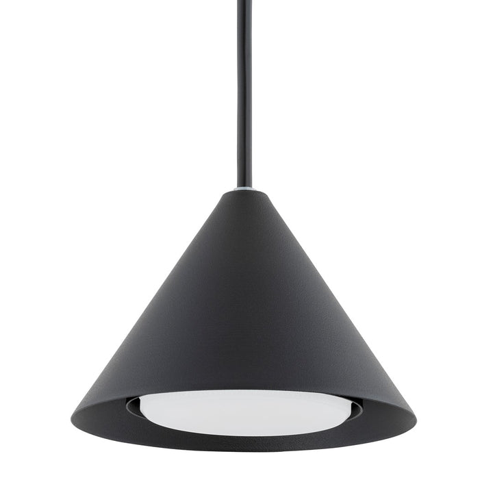 Lustra suspendata cu abajur conic ELIT 3 neagra