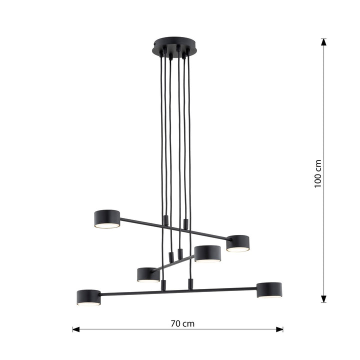 Lustra suspendata MODUS 6 neagra