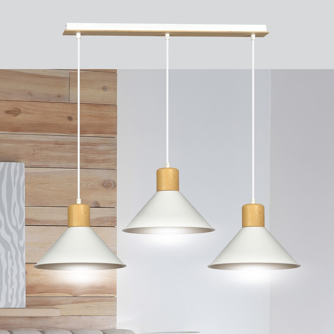 Lustra suspendata ROWEN 3 alba