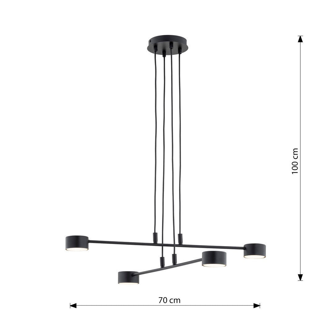 Lustra suspendata MODUS 4 neagra