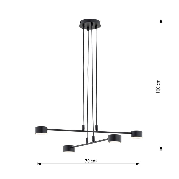 Lustra suspendata MODUS 4 neagra
