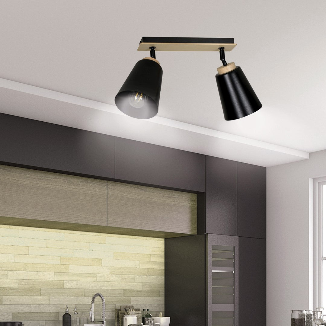 Plafoniera ATLAS 2 neagra
