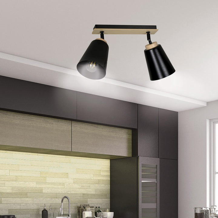 Plafoniera ATLAS 2 neagra
