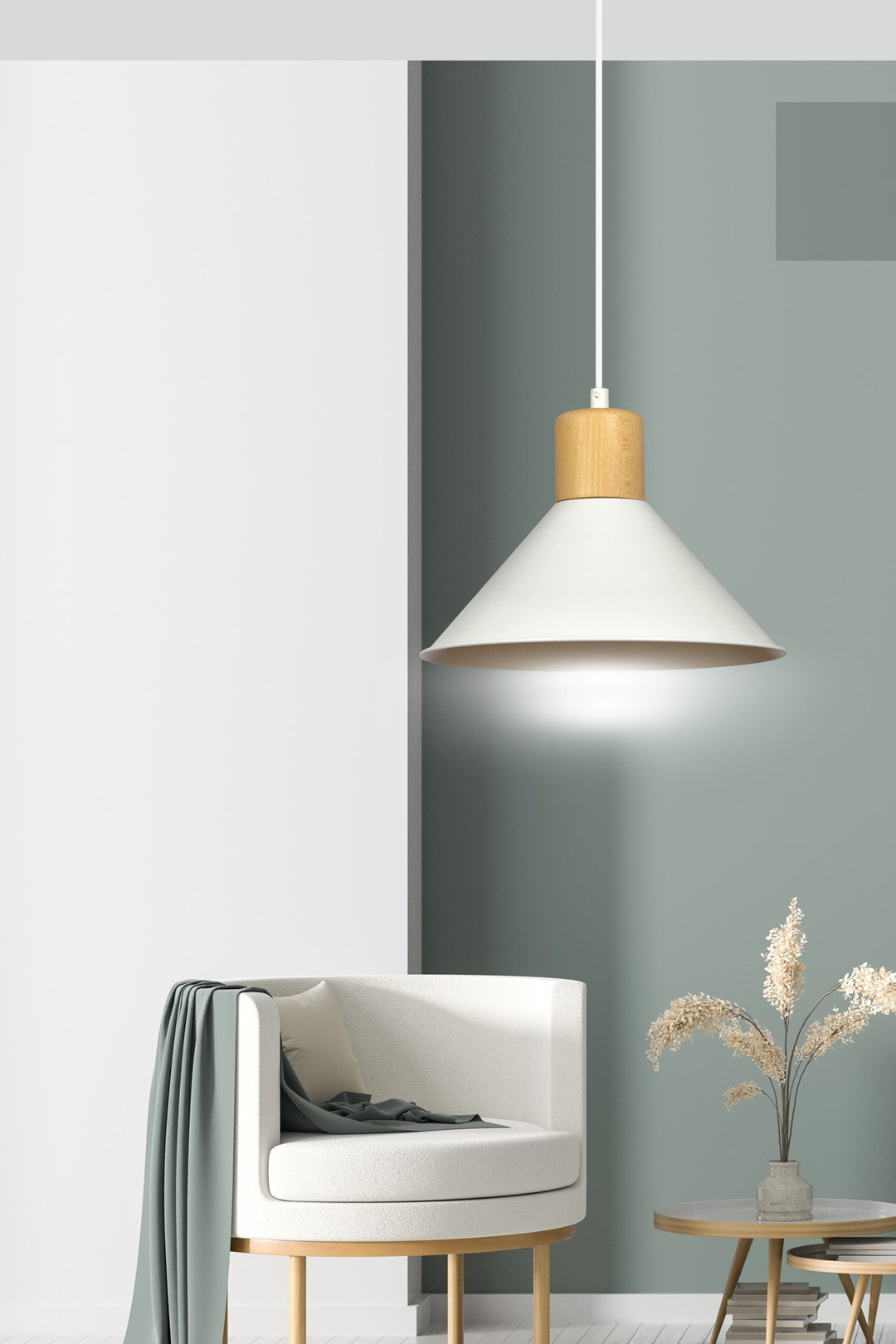 Pendul ROWEN 1 alb