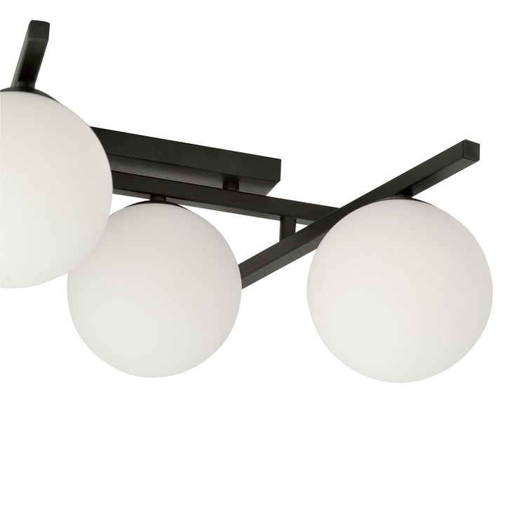 Plafoniera SMART 5 neagra si opal