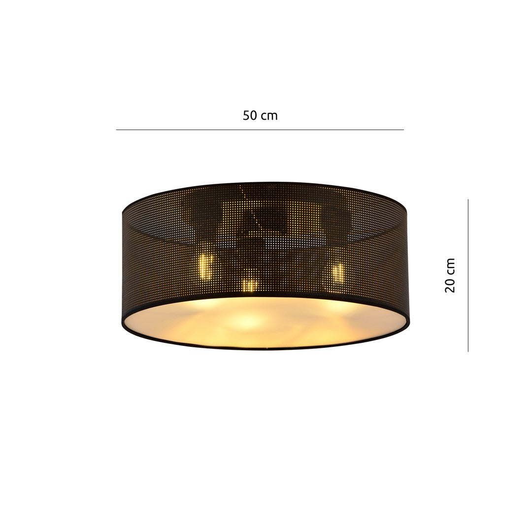 Plafoniera ASTON 3 BLACK/GOLD