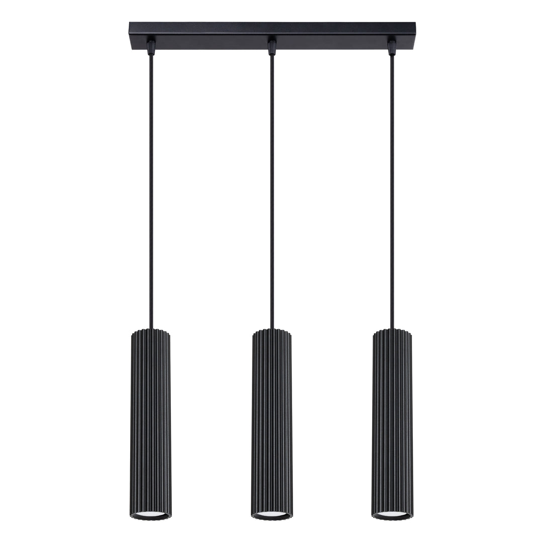 Lampa suspendata KARBON 3L negru