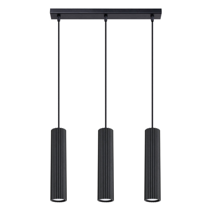 Lampa suspendata KARBON 3L negru
