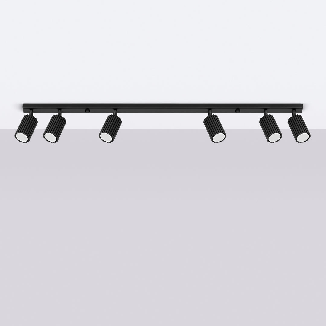 Plafoniera KARBON 6L negru