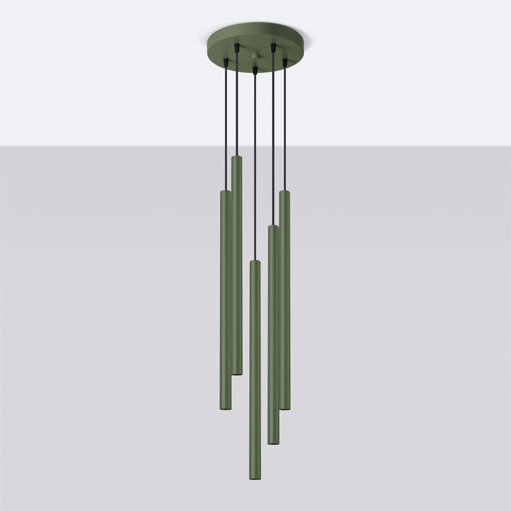 Lampa suspendata PASTELO 5P verde masliniu