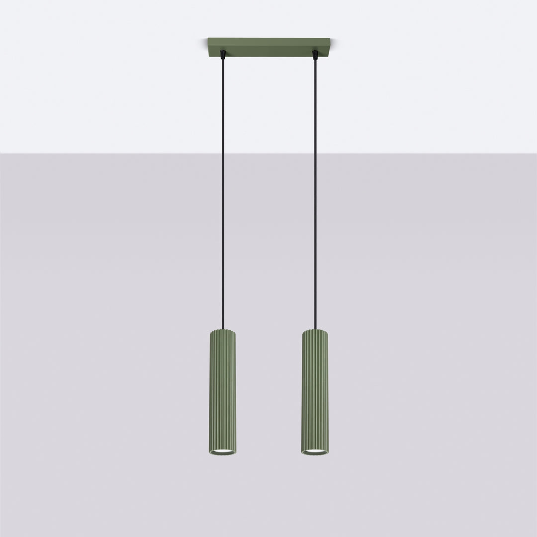 Lampa suspendata KARBON 2 verde masliniu