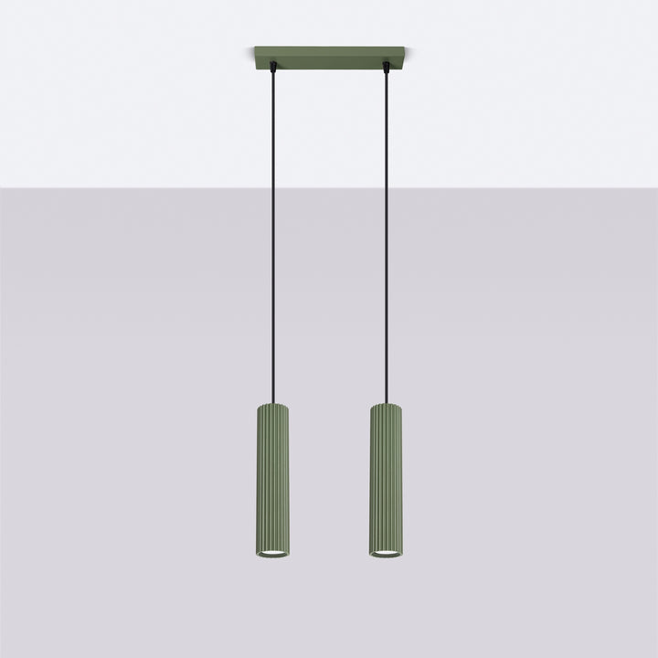 Lampa suspendata KARBON 2 verde masliniu