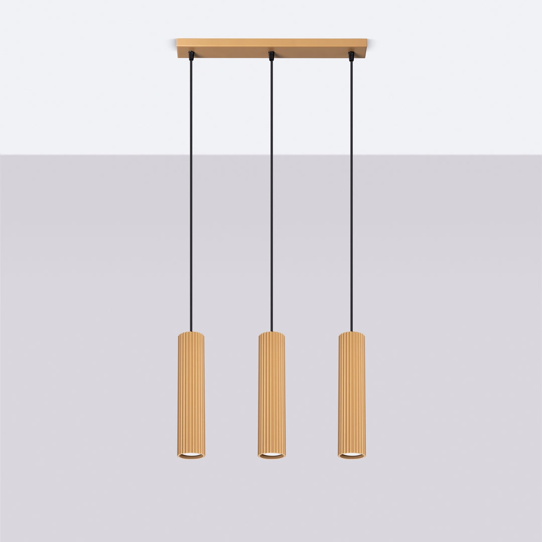 Lampa suspendata KARBON 3L aur