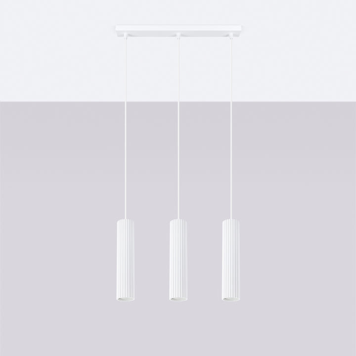 Lampa suspendata KARBON 3L alb