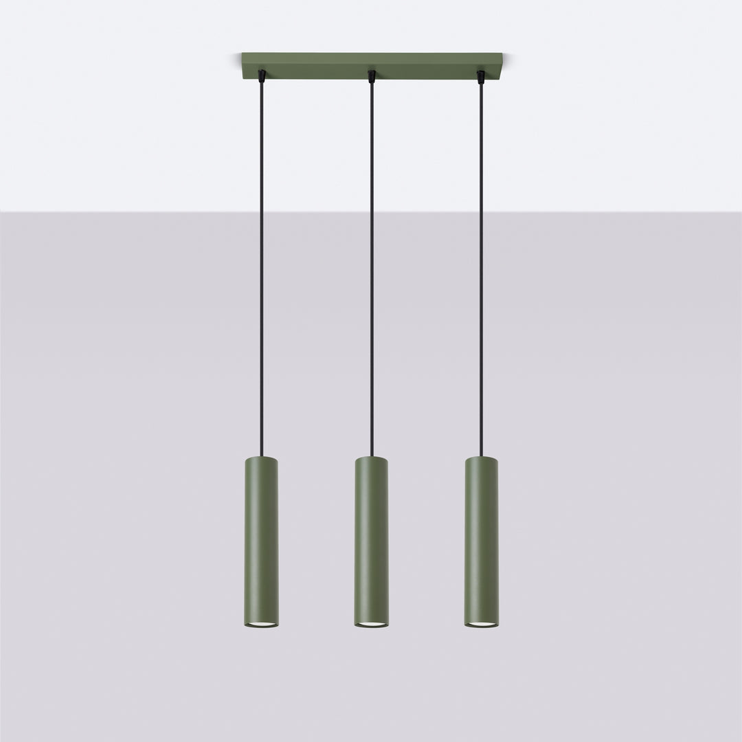 Lampa suspendata LAGOS 3L verde masliniu