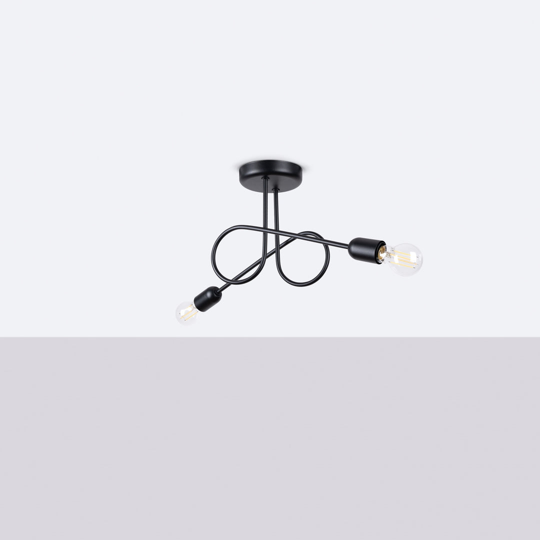 Lustra LOOP 2 negru