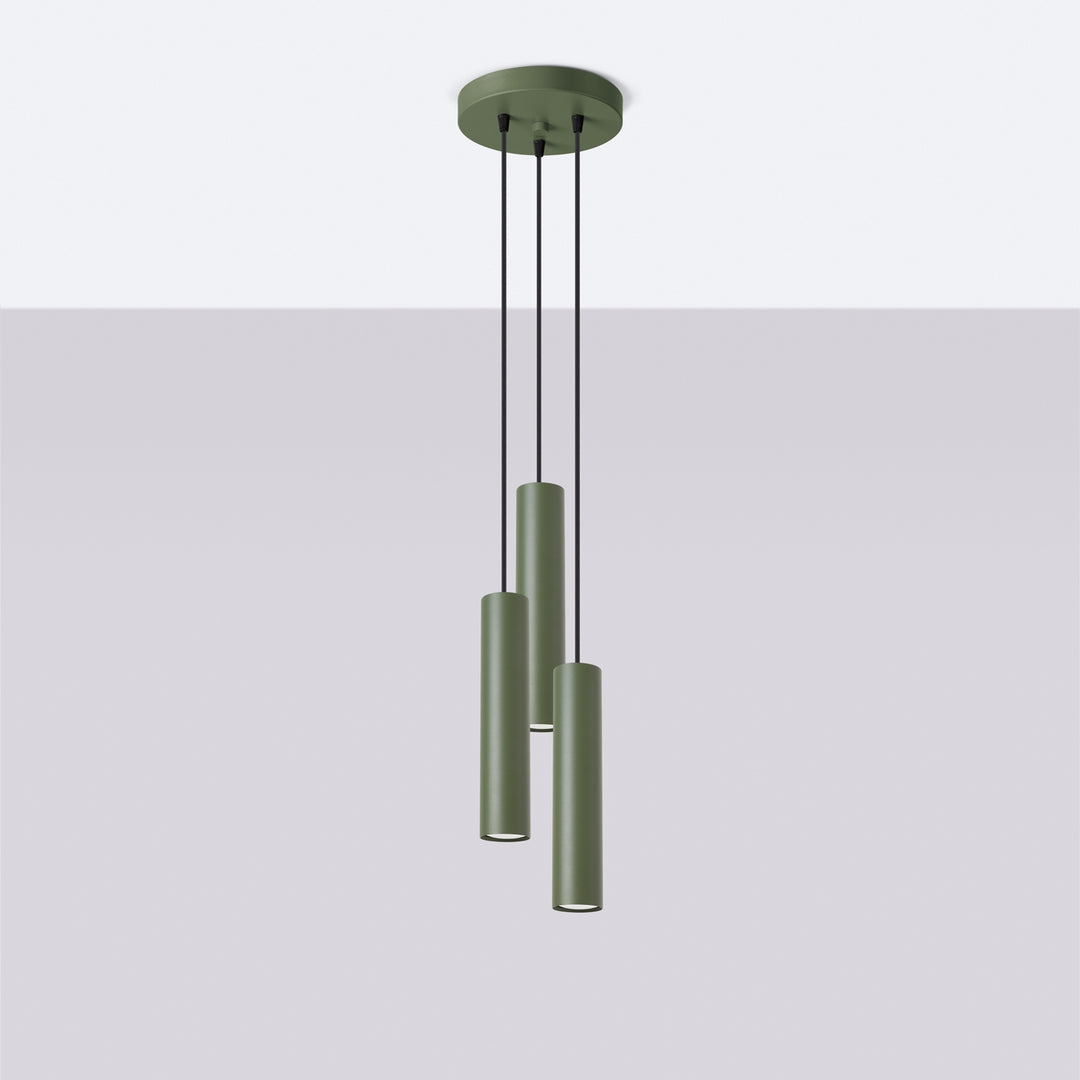 Lampa suspendata LAGOS 3P verde masliniu