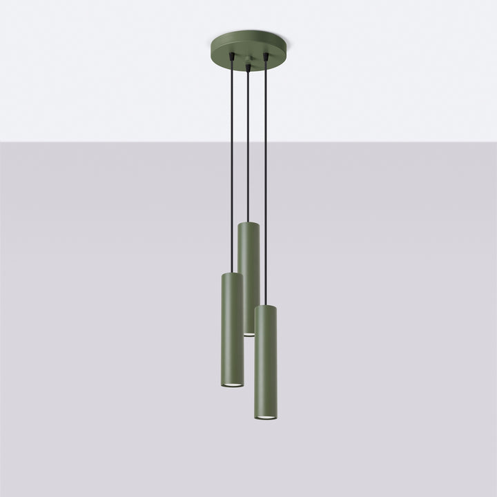 Lampa suspendata LAGOS 3P verde masliniu