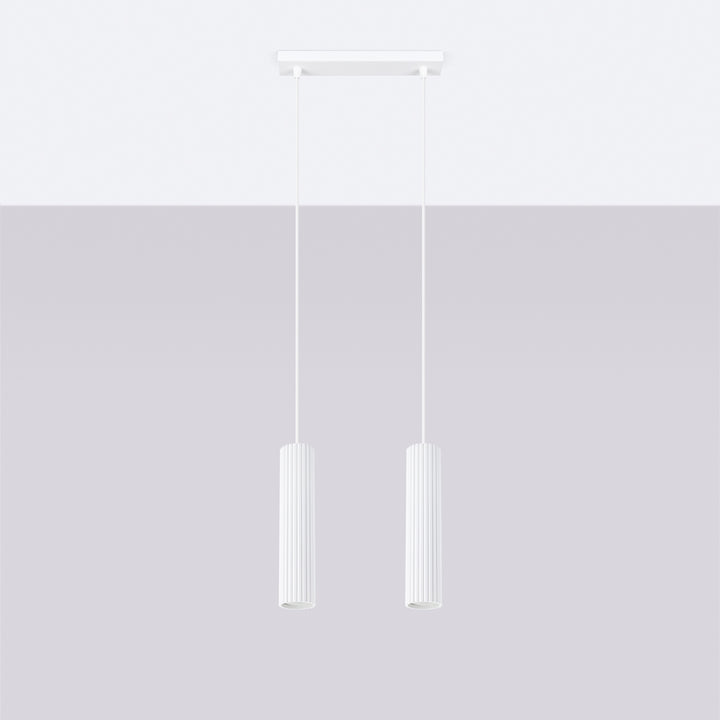 Lampa suspendata KARBON 2 alb