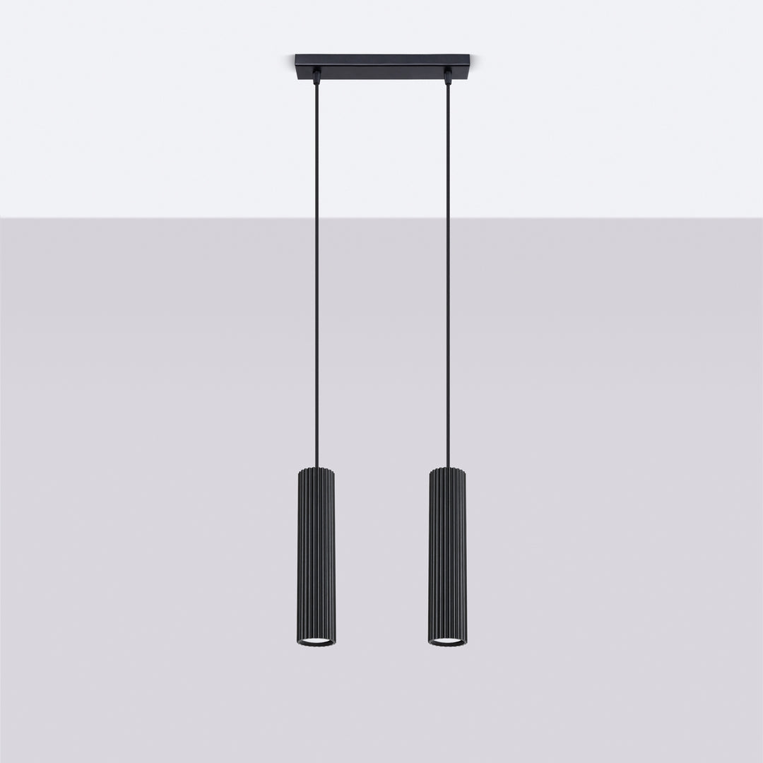 Lampa suspendata KARBON 2 negru