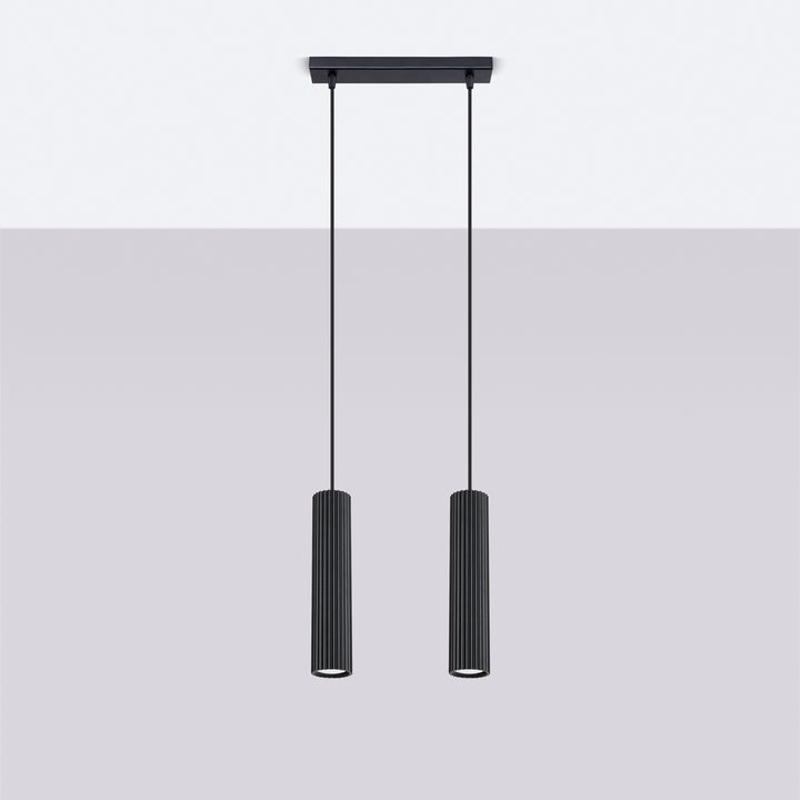 Lampa suspendata KARBON 2 negru