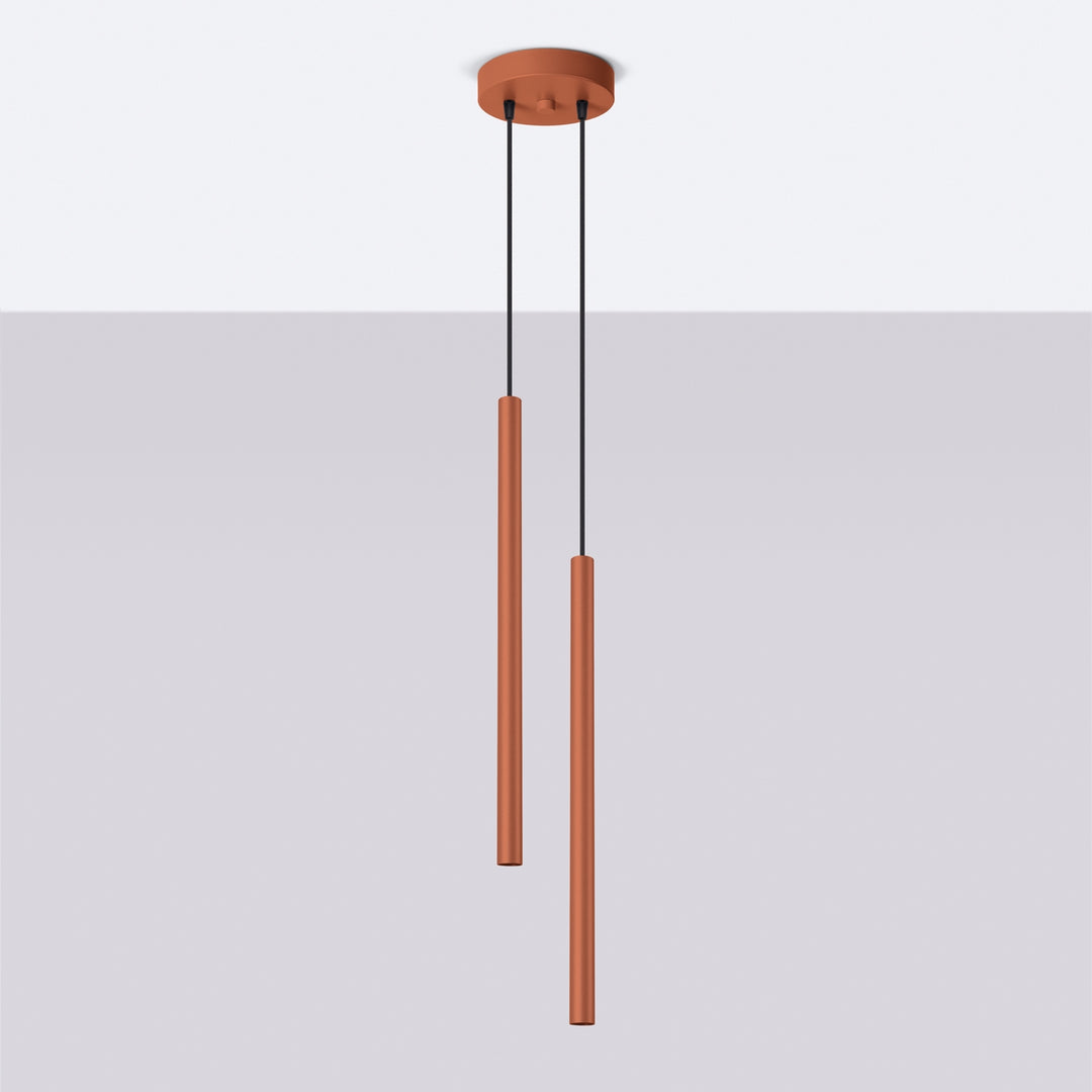 Lampa suspendata PASTELO 2 rosu ocru