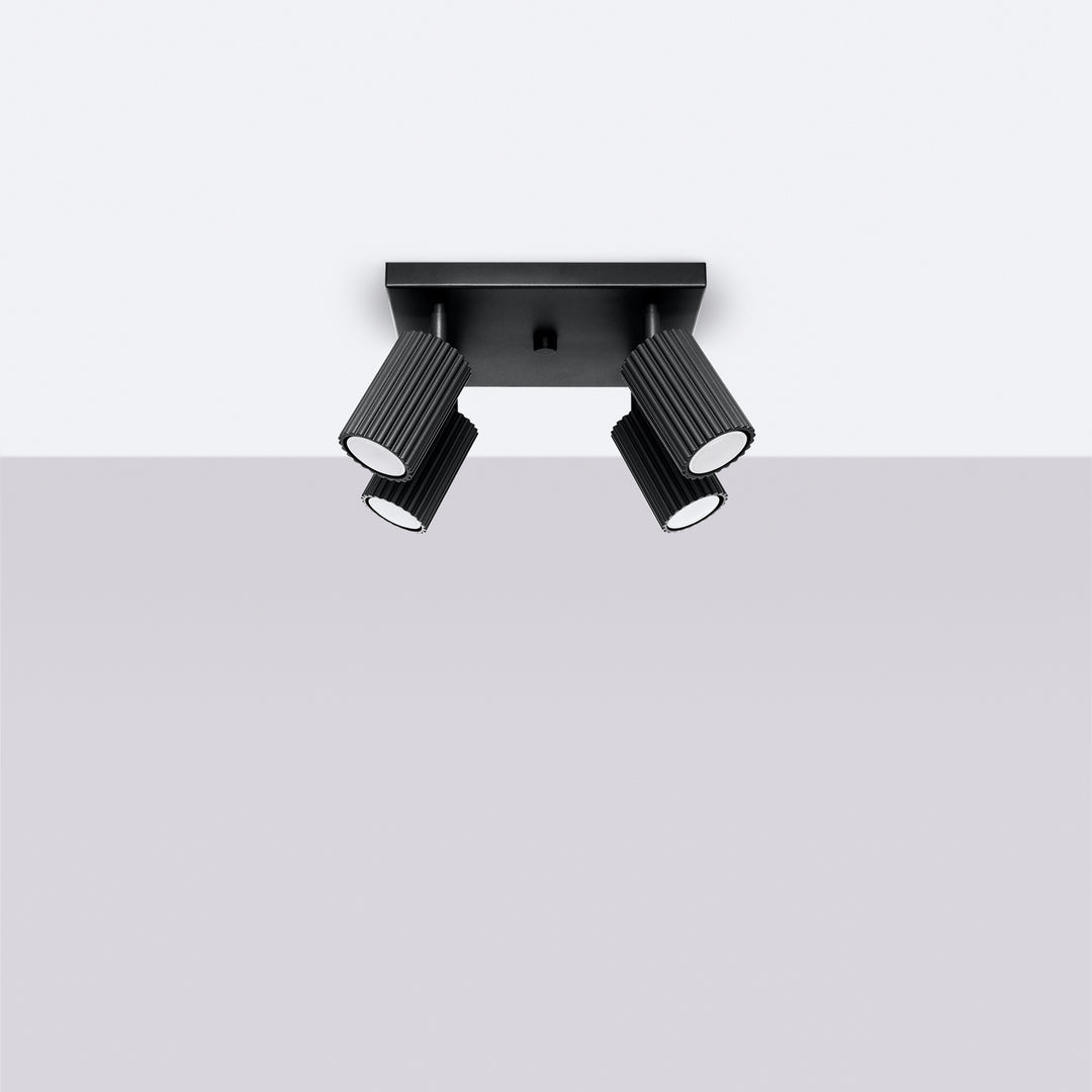 Plafoniera KARBON 4 negru