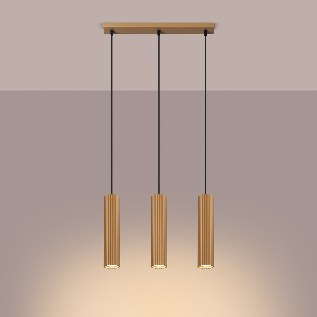 Lampa suspendata KARBON 3L aur