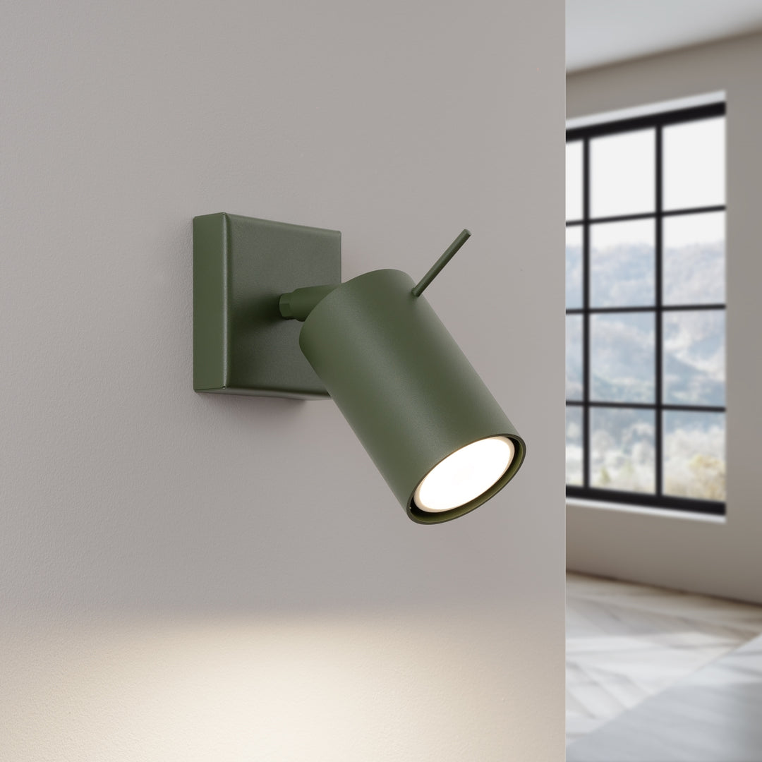 Aplica de perete tip spot ajustabila RING verde masliniu