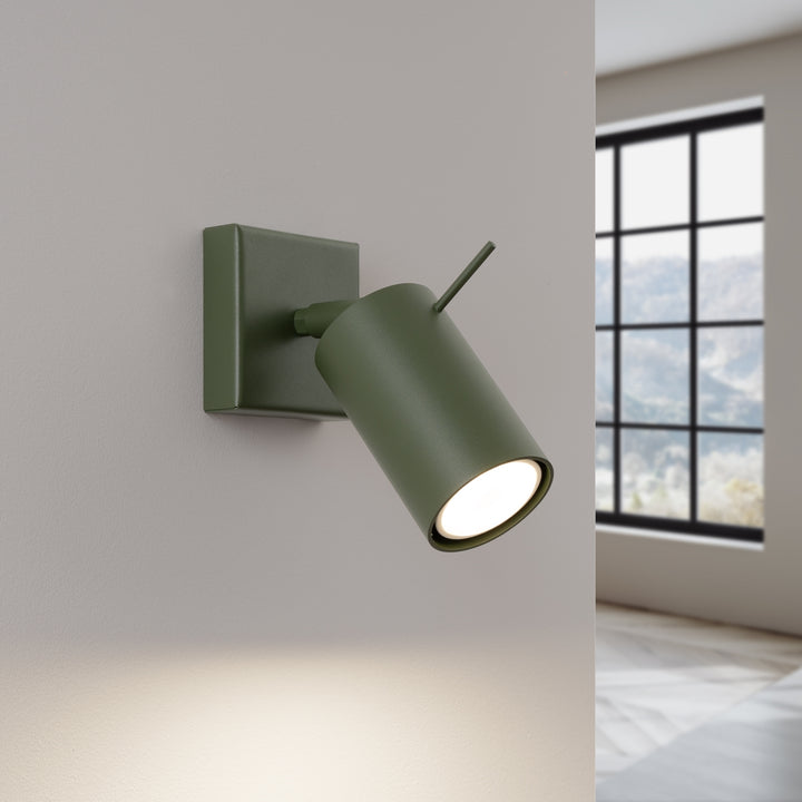 Aplica de perete tip spot ajustabila RING verde masliniu