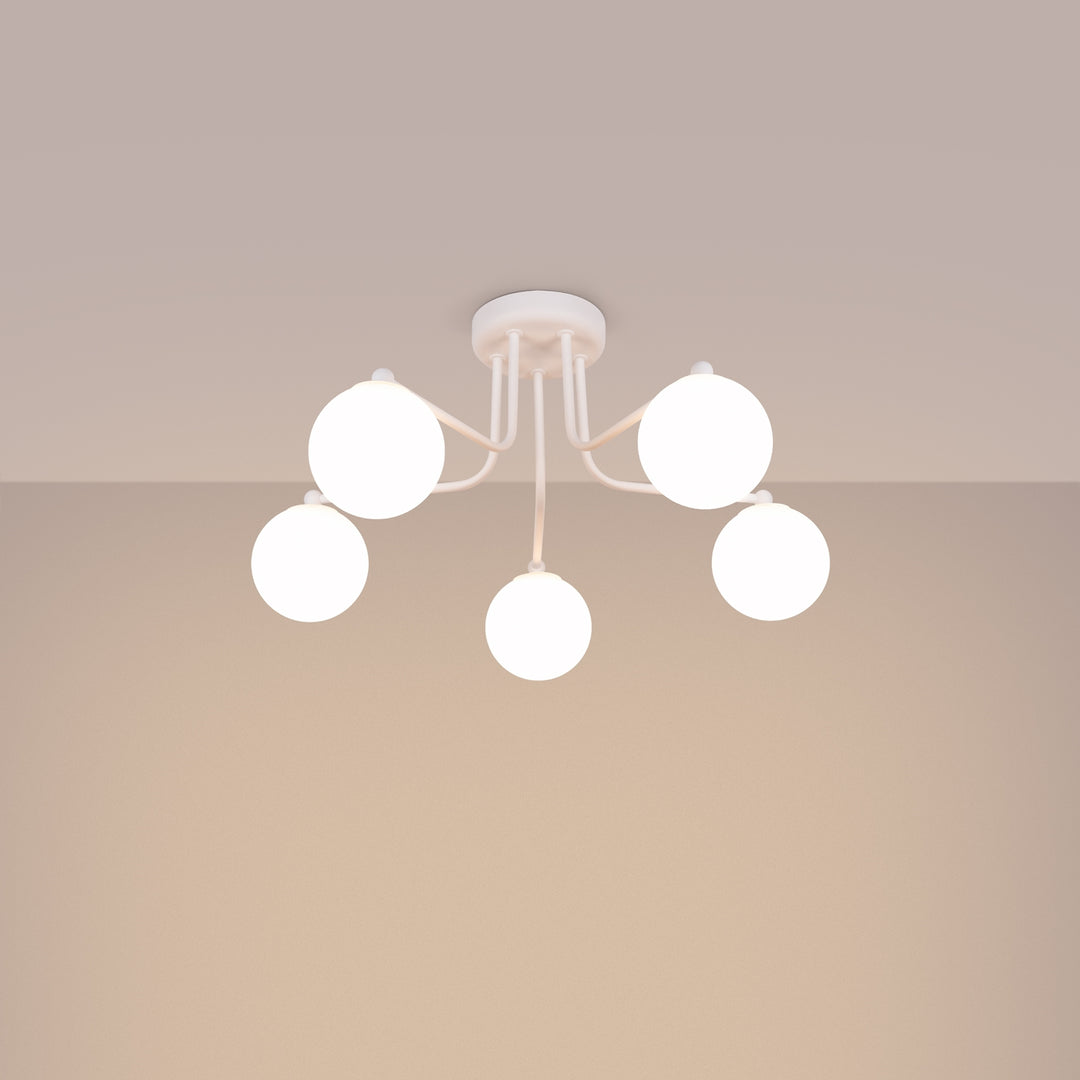 Candelabru ASTRAL 5 alb