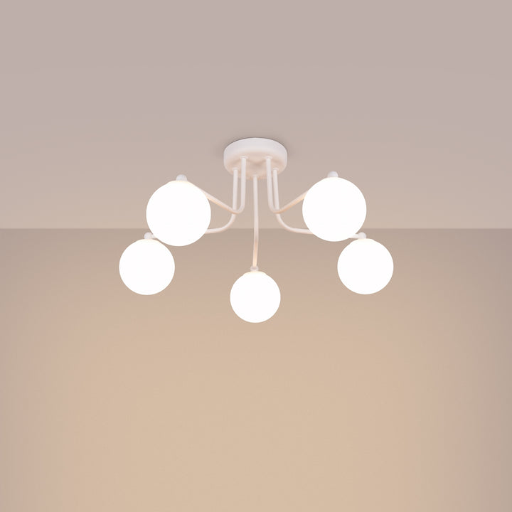 Candelabru ASTRAL 5 alb