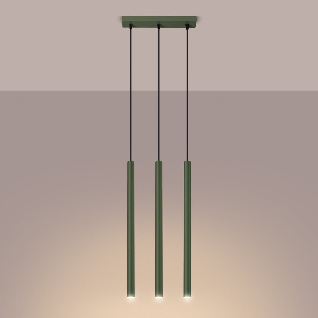 Lampa suspendata PASTELO 3 verde masliniu