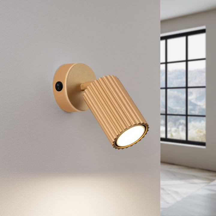 Lampa de perete KARBON aurie cu intrerupator