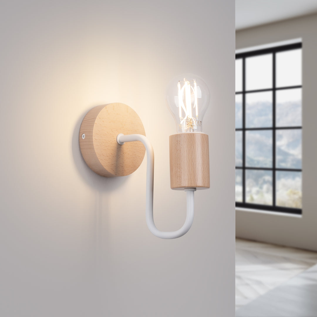 Lampa de perete TIMBO alb
