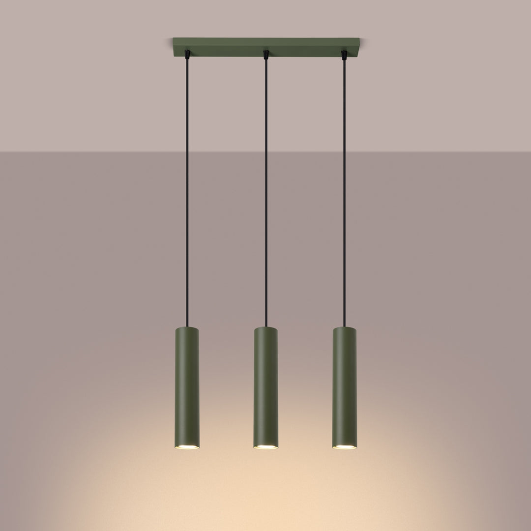 Lampa suspendata LAGOS 3L verde masliniu