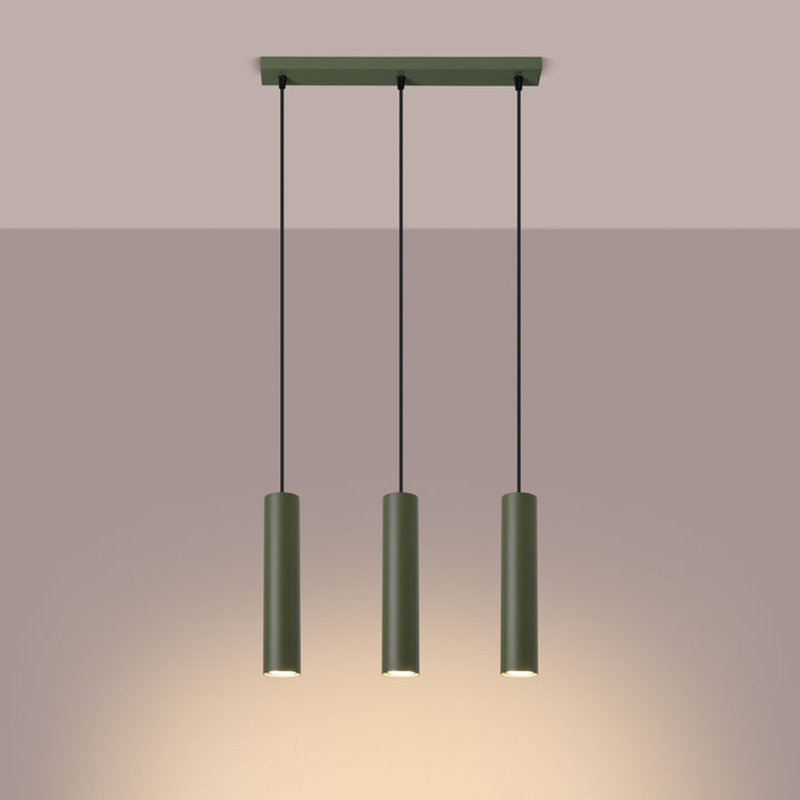 Lampa suspendata LAGOS 3L verde masliniu