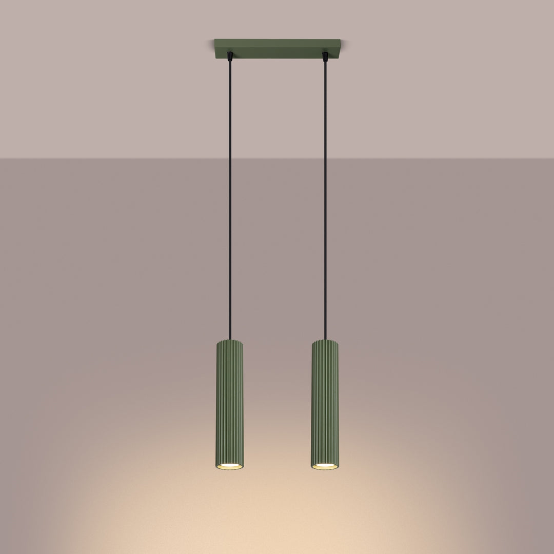 Lampa suspendata KARBON 2 verde masliniu