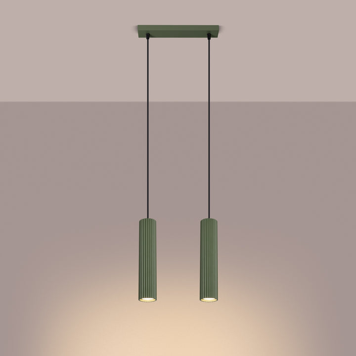 Lampa suspendata KARBON 2 verde masliniu