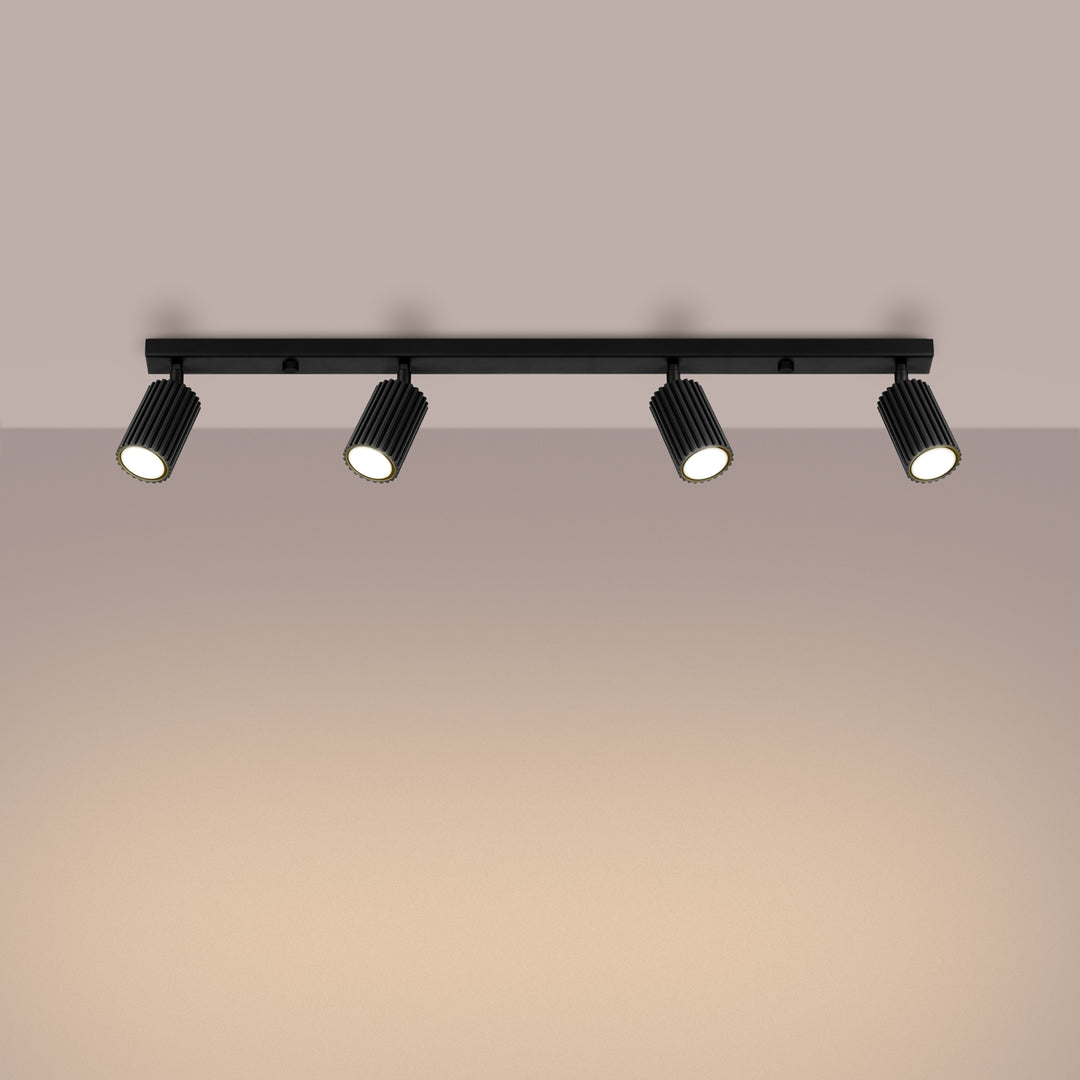 Plafoniera KARBON 4L negru