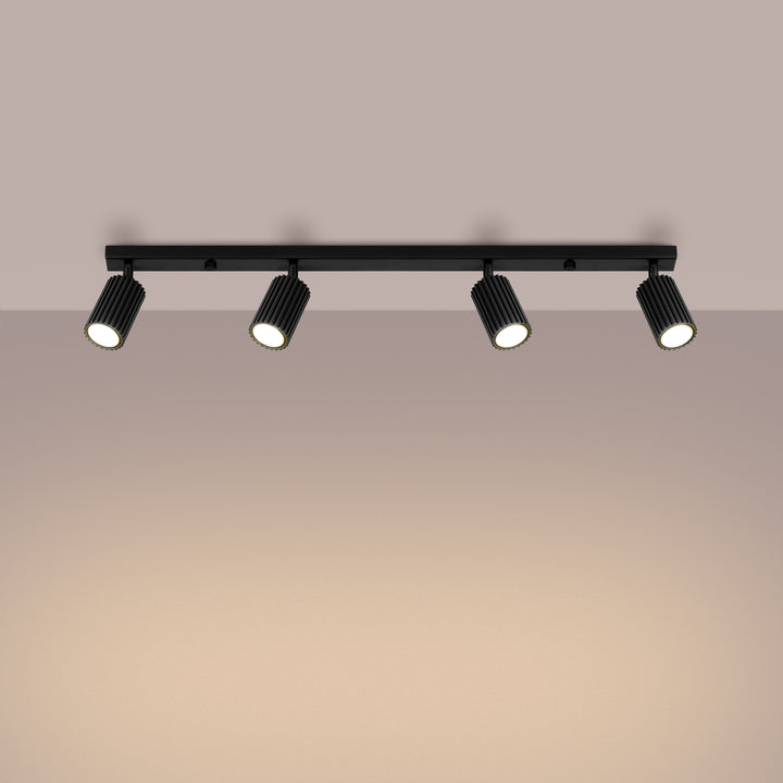 Plafoniera KARBON 4L negru
